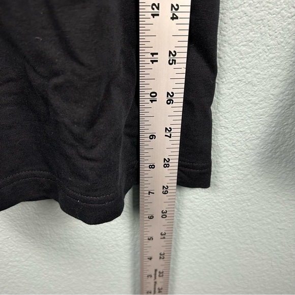 Chico's Zenergy Black Wide Leg Embroidered Jersey Cotton Pants Women's Size 1 - Picture 8 of 9